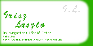 irisz laszlo business card